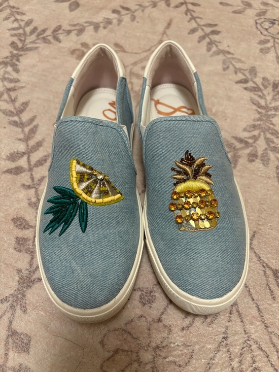 Sam Edelman Shoes - Sam Edelman Denim Slip-On Sneakers